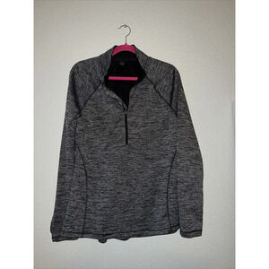Champion Women’s Gray 3/4 Zip Pullover Athletic Top Sz Lg